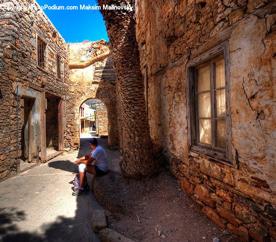 People, Person, Human, Ruins, Alley, Alleyway, Road