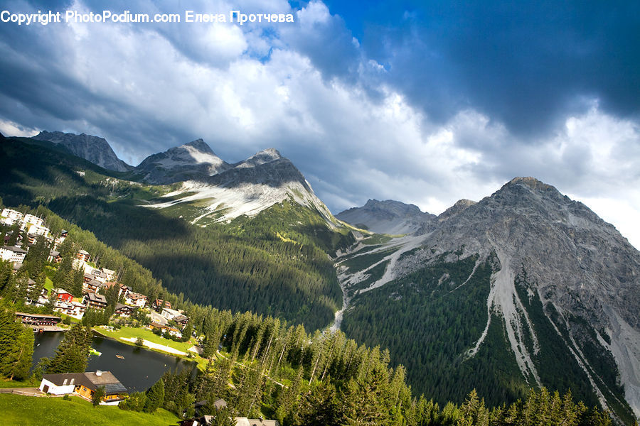 Alps, Crest, Mountain, Peak, Outdoors, Mountain Range, Building