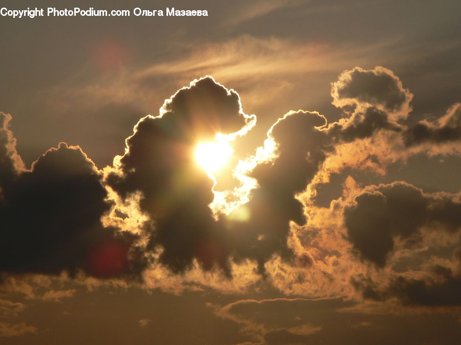 Azure Sky, Cloud, Outdoors, Sky, Flare, Light, Sunlight