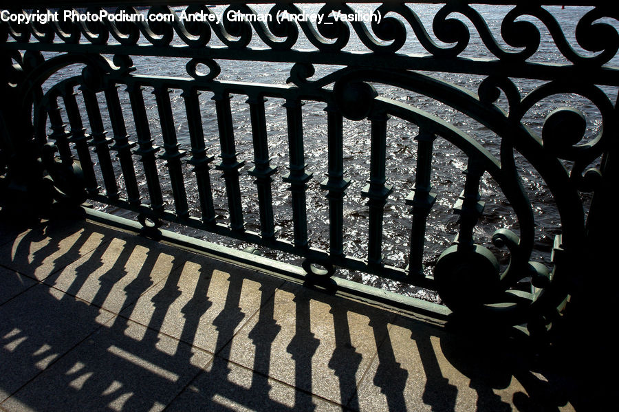 Silhouette, Banister, Handrail, Word, Lighting