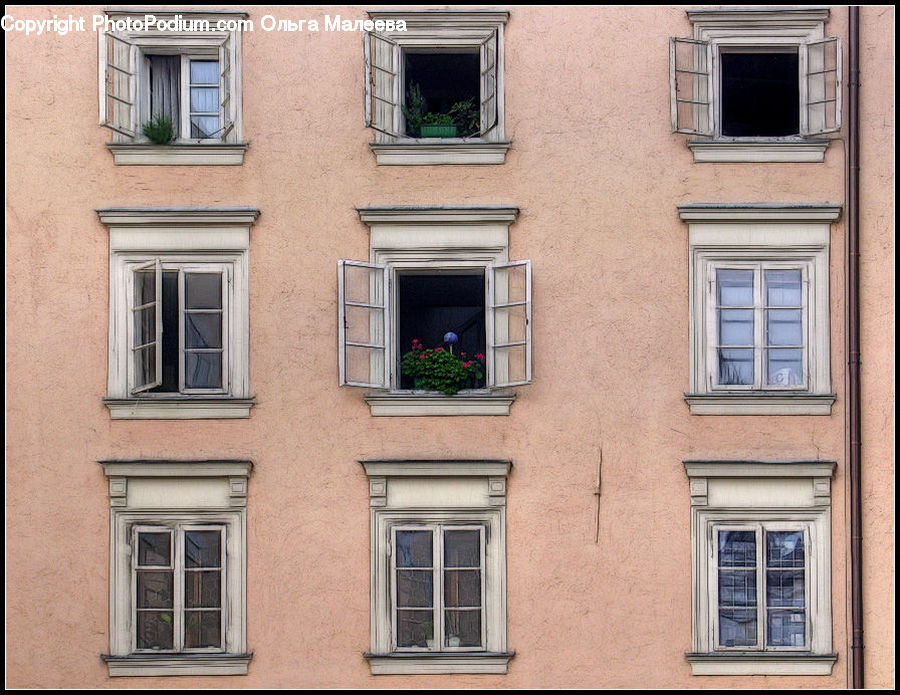 Window, Shutter, Window Shade, Brick, Apartment Building, Building, High Rise