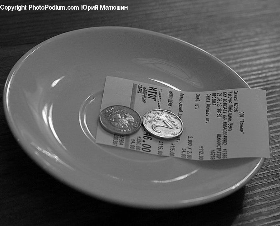 Money, Dish, Food, Plate, Dollar, Porcelain, Saucer