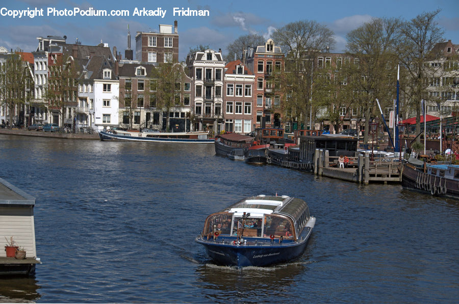 Boat, Watercraft, Canal, Outdoors, River, Water, Harbor