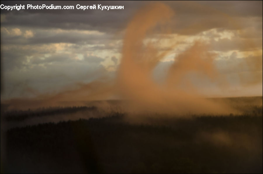 Eruption, Geyser, Outdoors, Water, Azure Sky, Cloud, Sky