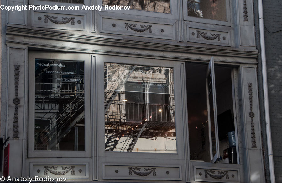 Window, Building, Office Building, Furniture, Shop, Alley, Alleyway