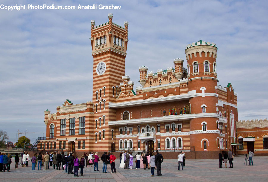 Architecture, Downtown, Plaza, Town Square, Bell Tower, Clock Tower, Tower