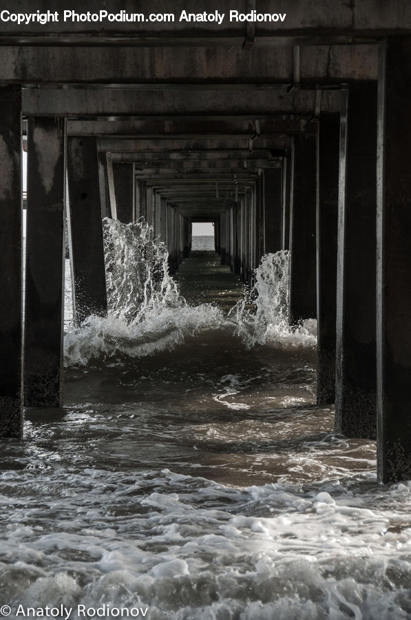 Dock, Pier, Rubble, Flood, Corridor, Path, Trail