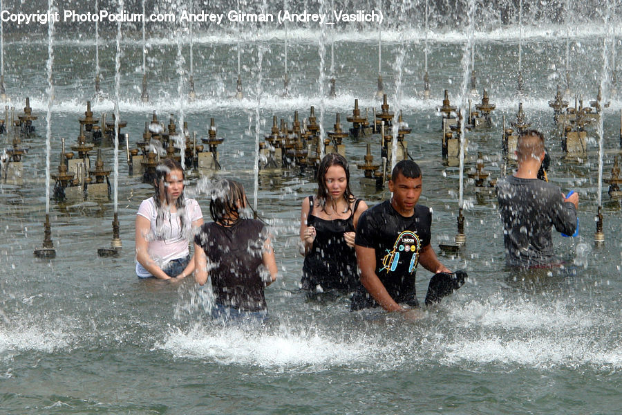 People, Person, Human, Fountain, Water, Corset, Sport