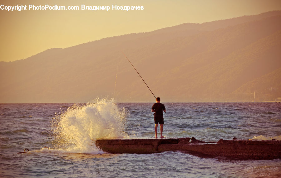 Coast, Outdoors, Sea, Water, Sea Waves, Boat, Dinghy