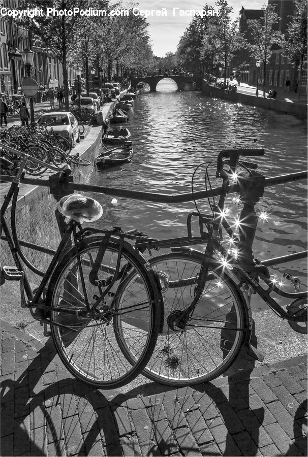 Bicycle, Bike, Vehicle, Bench, City, Downtown, Urban