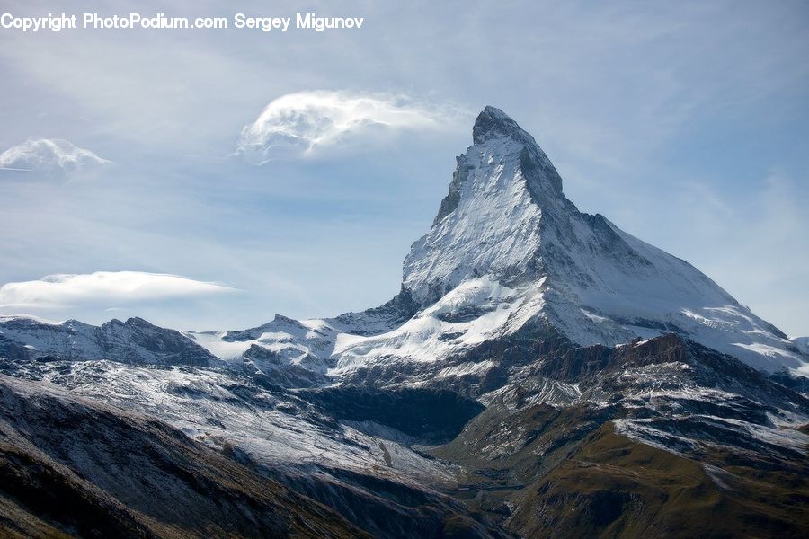 Crest, Mountain, Mountain Range, Outdoors, Peak, Arctic, Glacier