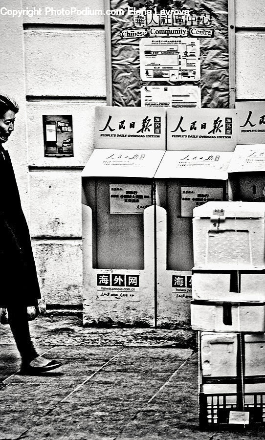 Collage, Poster, Box, Crate, Window, Alley, Alleyway