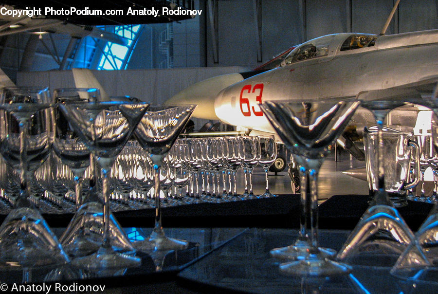 Glass, Aircraft, Airplane, Bomber, Warplane, Goblet, Lab
