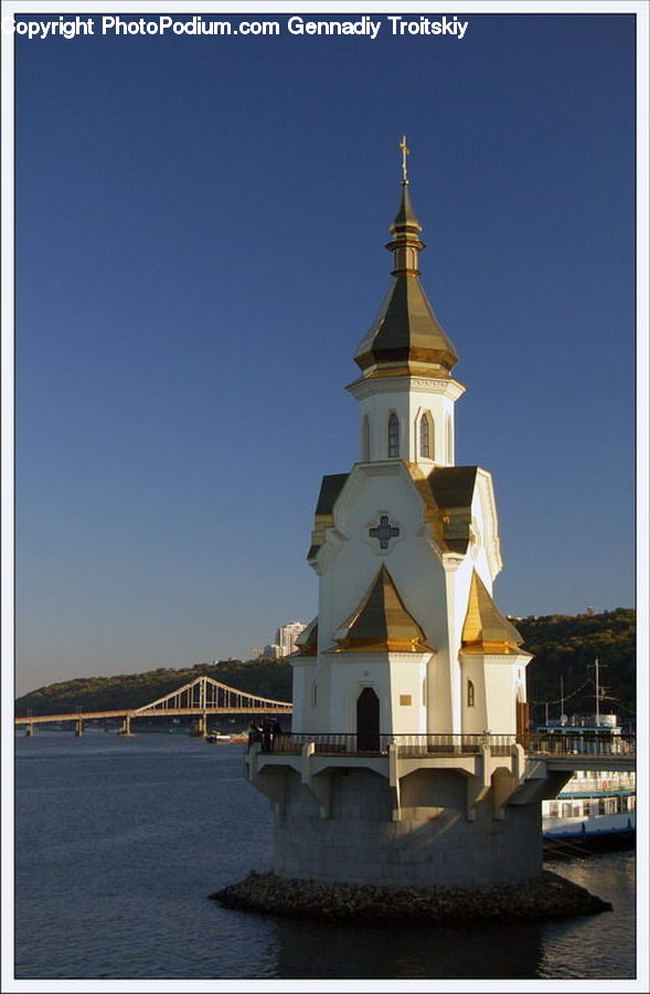 Architecture, Bell Tower, Clock Tower, Tower, Bridge, Coast, Outdoors