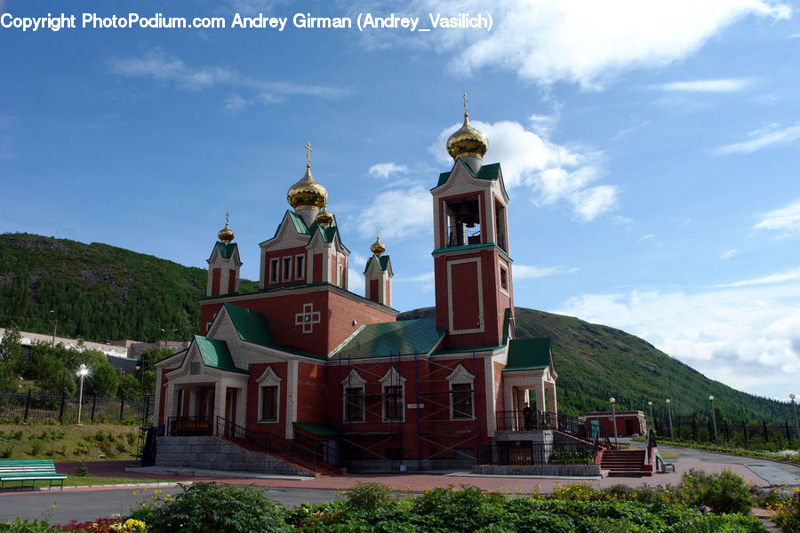 Architecture, Housing, Monastery, Deck, Porch, Bell Tower, Clock Tower