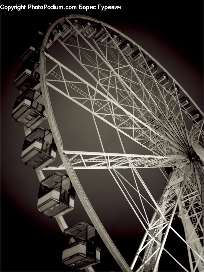 Ferris Wheel, Banister, Handrail, Staircase, Spiral, Lighting, Architecture