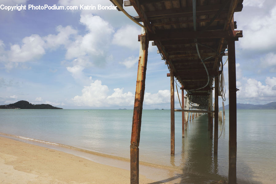 Dock, Pier, Beach, Coast, Outdoors, Sea, Water