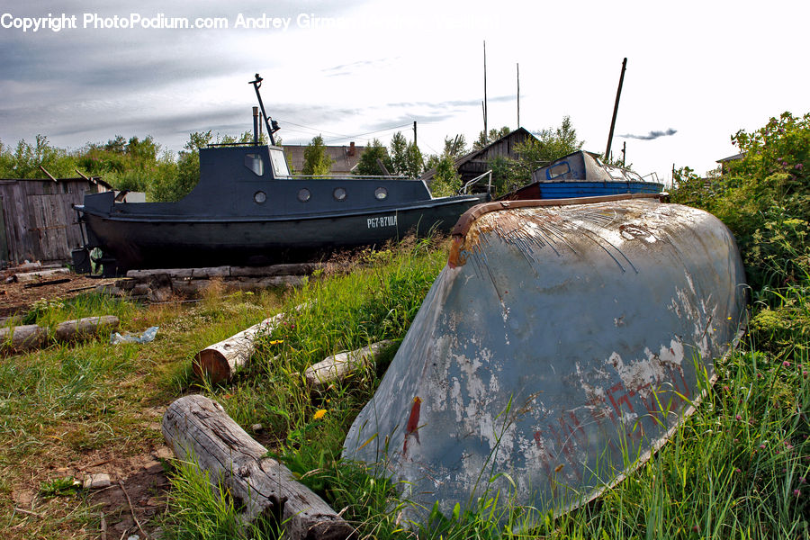 Boat, Watercraft, Submarine, Dinghy, Constriction Crane, Outdoors, Building