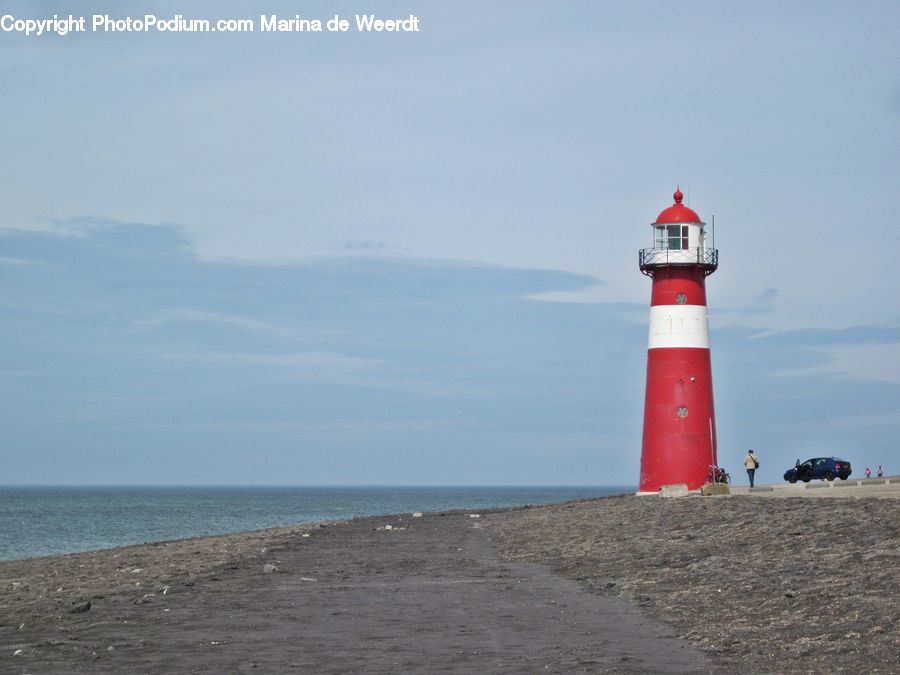 Beacon, Building, Lighthouse, Water Tower, Coast, Outdoors, Sea