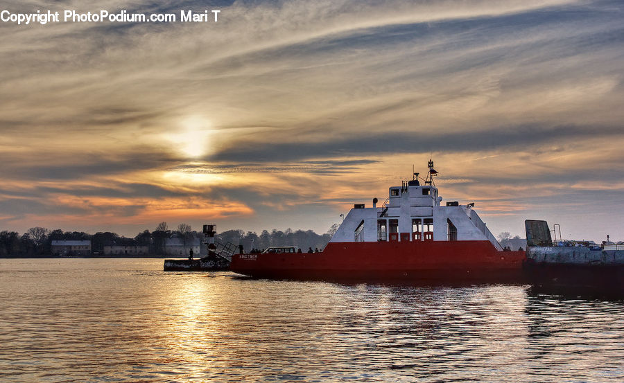 Ferry, Freighter, Ship, Tanker, Vessel, Architecture, Castle