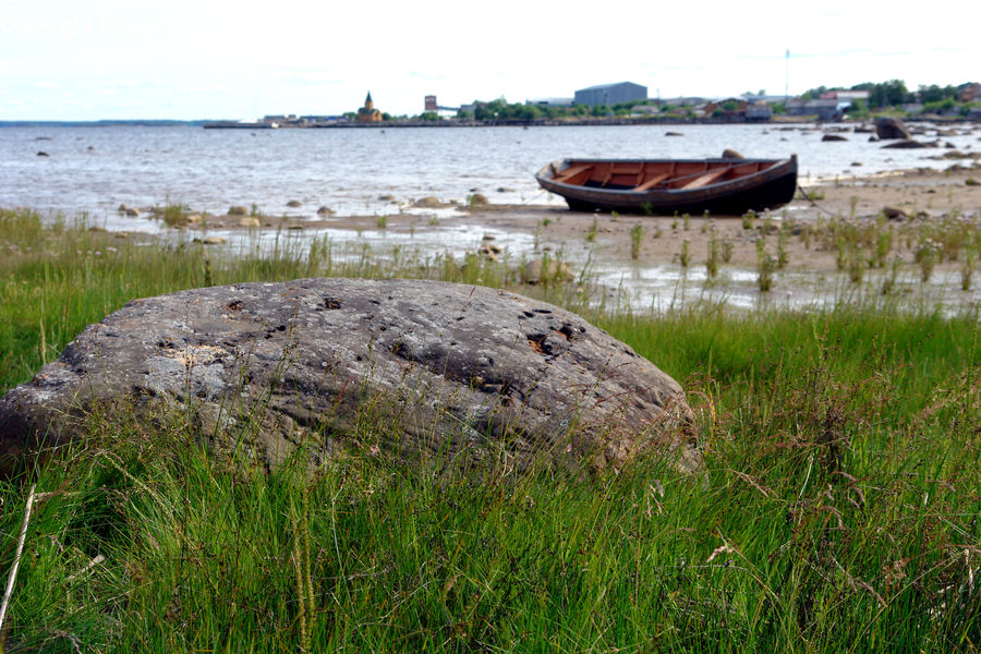 Boat, Dinghy, Field, Grass, Grassland, Plant, Landscape