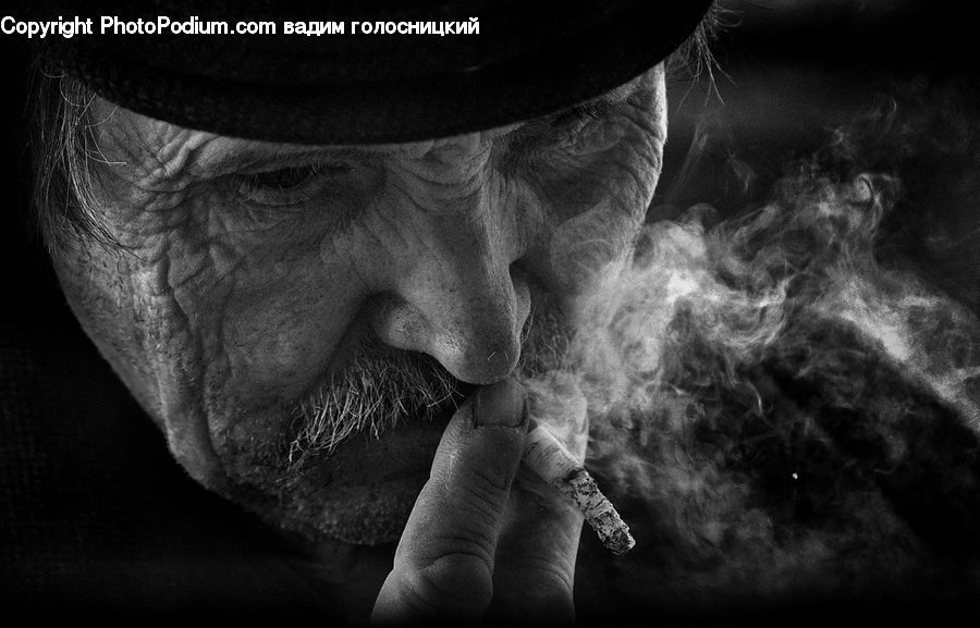 Smoke, Person, Portrait