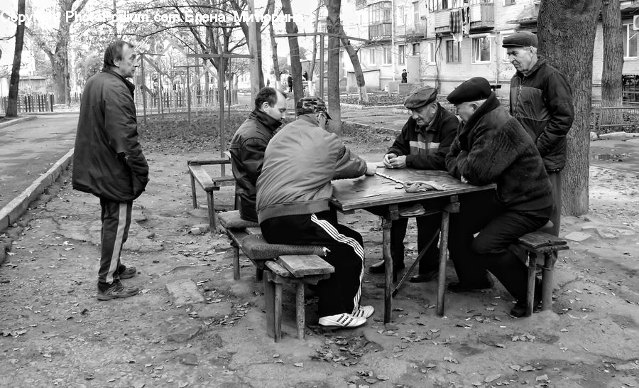 People, Person, Human, Bench, Coat, Chair, Furniture