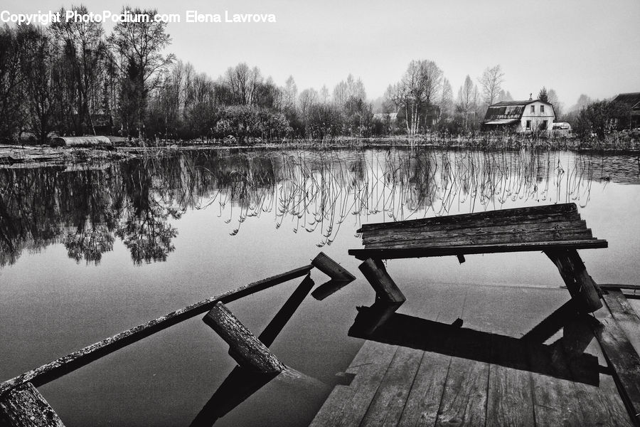 Dock, Landing, Pier, Cabin, Hut, Rural, Shack