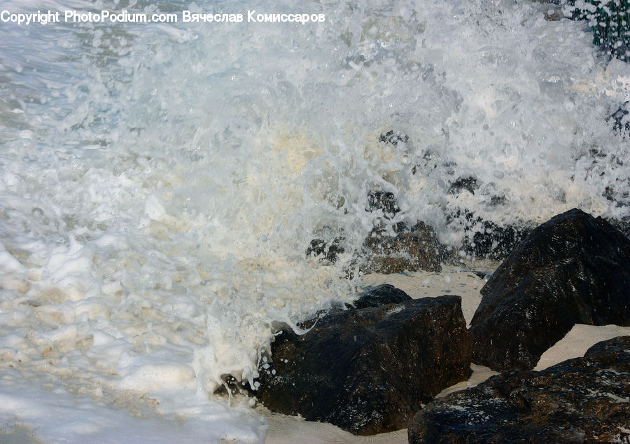 Alps, Crest, Mountain, Peak, Outdoors, Sea, Sea Waves