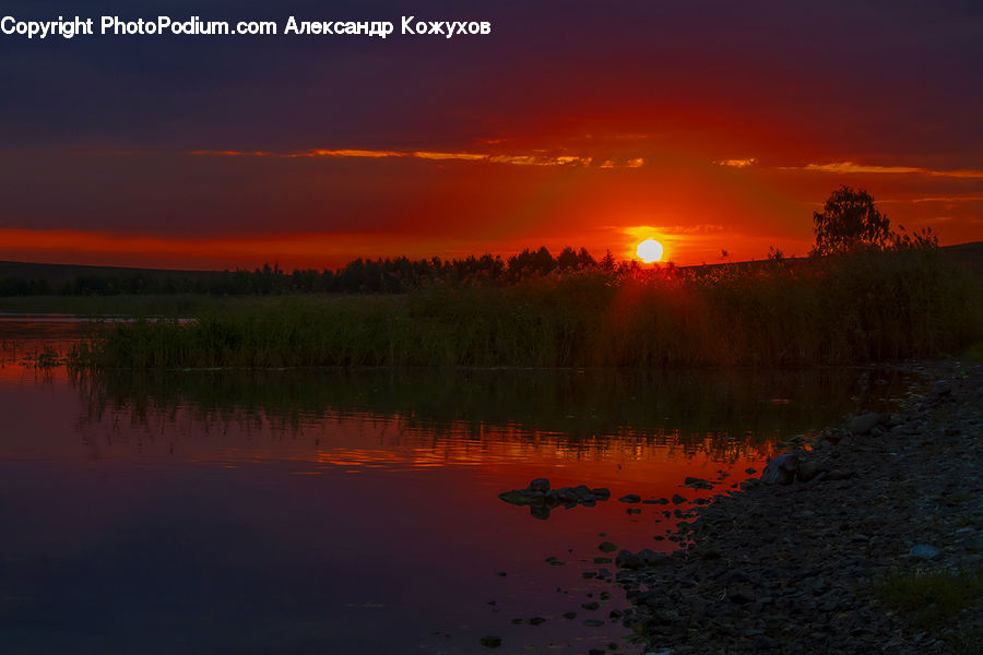 Dawn, Dusk, Red Sky, Sky, Sunrise, Sunset, Sun