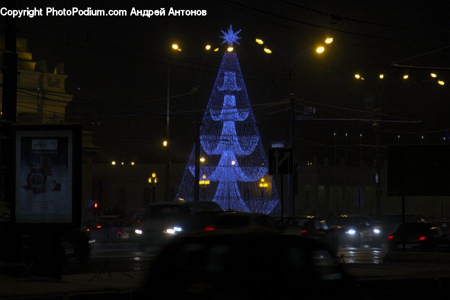 Parking, Parking Lot, Night, Outdoors, Lighting, Automobile, Car