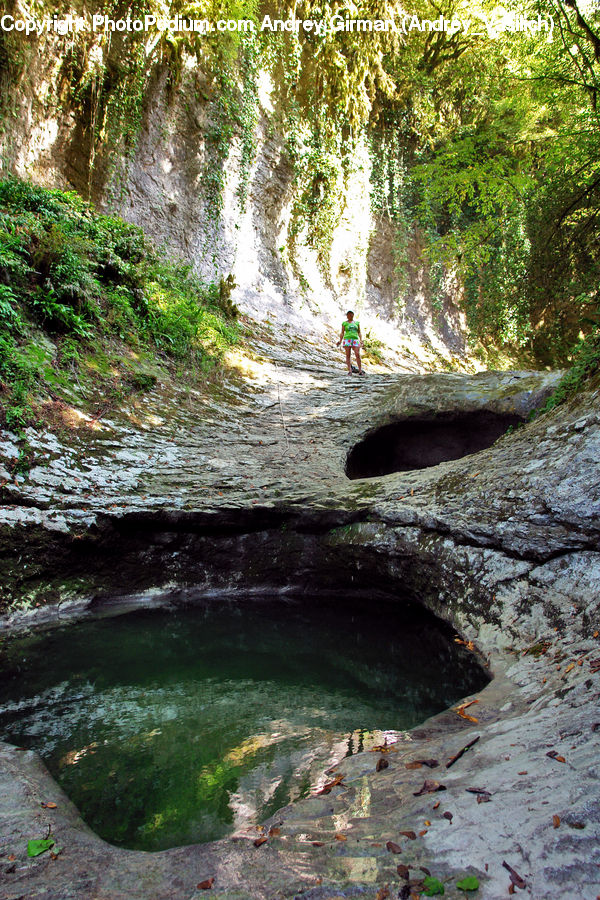 Hole, Creek, Outdoors, River, Water, Cave, Waterfall