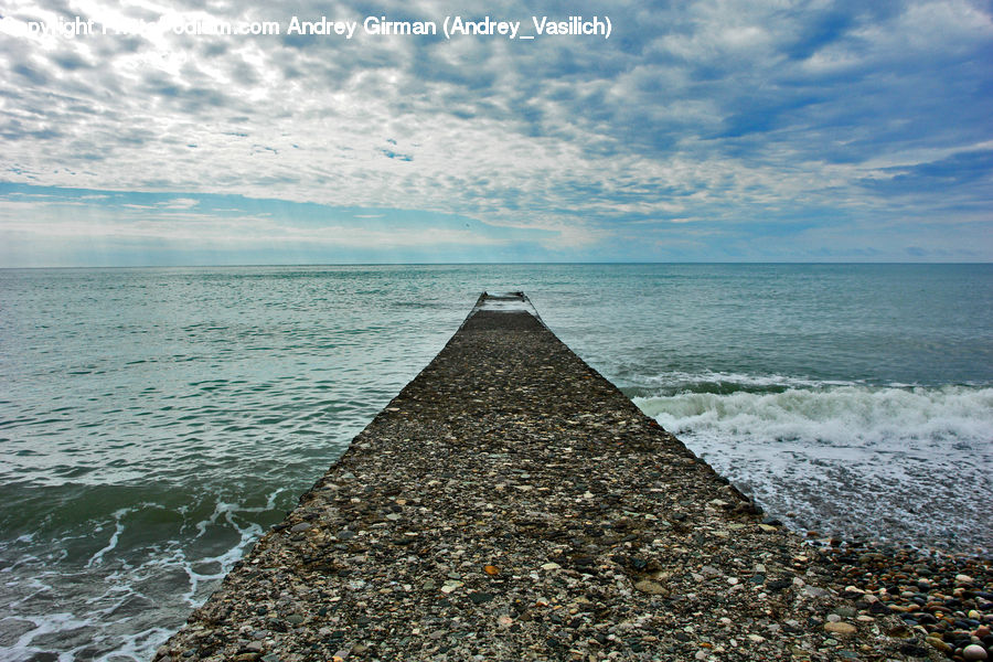 Coast, Outdoors, Sea, Water, Pebble, Beach, Ocean