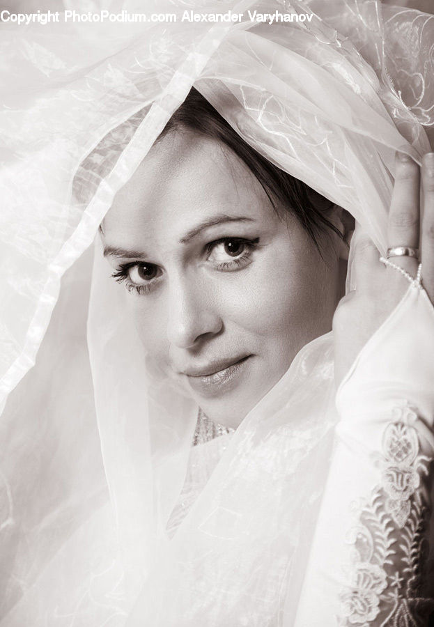 Human, People, Person, Veil, Gown, Robe, Wedding Gown