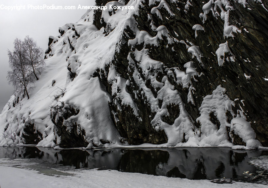 Ice, Outdoors, Snow, Arctic, Glacier, Mountain, Conifer