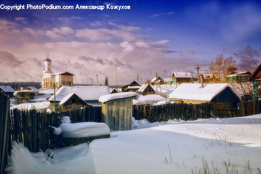 Ice, Outdoors, Snow, Landscape, Nature, Scenery, Cabin