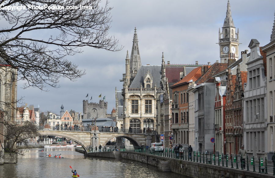 Canal, Outdoors, River, Water, Architecture, Spire, Steeple