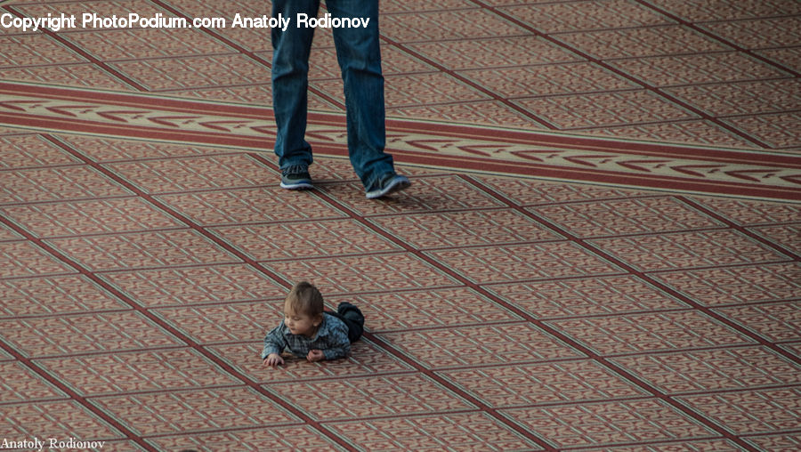 Leisure Activities, Walking, Crawling, Baby, Child, Kid, Pavement