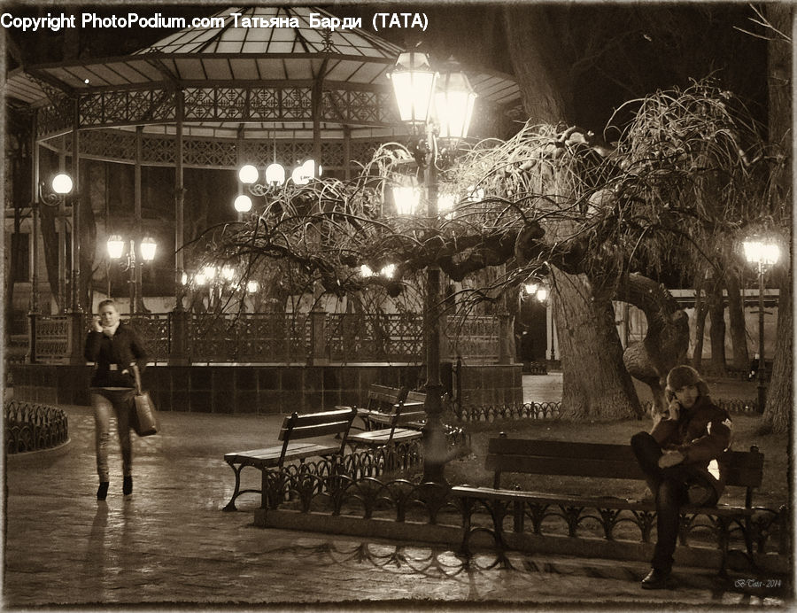 Bench, Chair, Furniture, Architecture, Shrine, Temple, Worship