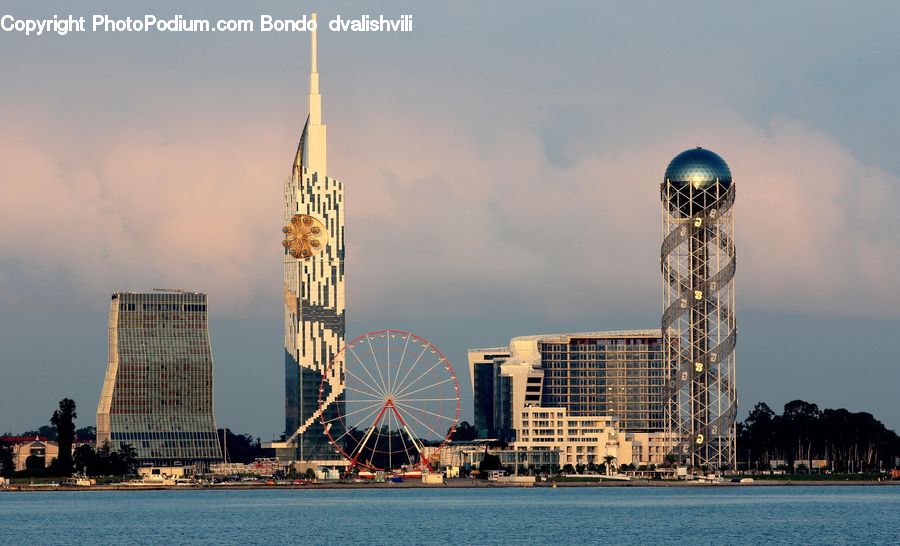 Architecture, City, Downtown, High Rise, Skyscraper, Tower, Waterfront