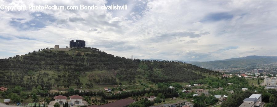 Aerial View, Countryside, Hill, Outdoors, Building, Downtown, Town