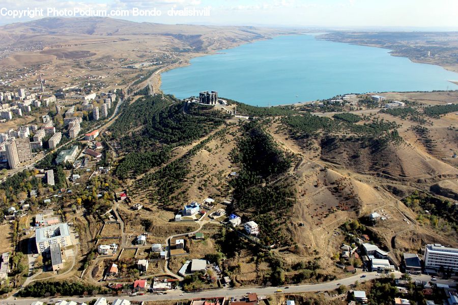 Aerial View, Building, Downtown, Town, Neighborhood, Countryside, Outdoors