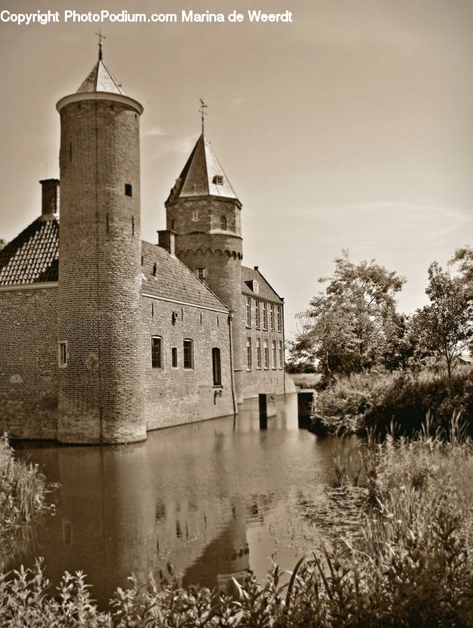 Architecture, Castle, Fort, Ditch, Moat, Church, Worship