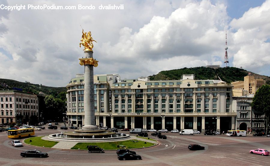 Architecture, Castle, Mansion, Palace, Downtown, Plaza, Town Square