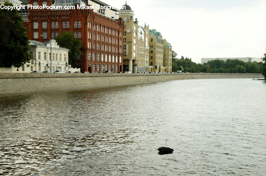 Building, Housing, Villa, Architecture, Court, Canal, Outdoors
