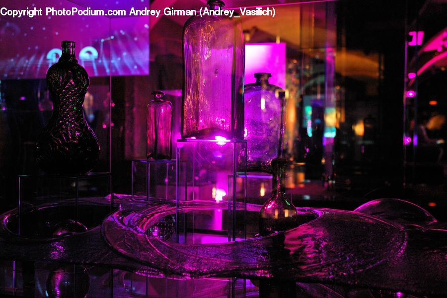 Glass, Club, Night Club, Night Life, Fountain, Water, Glitter
