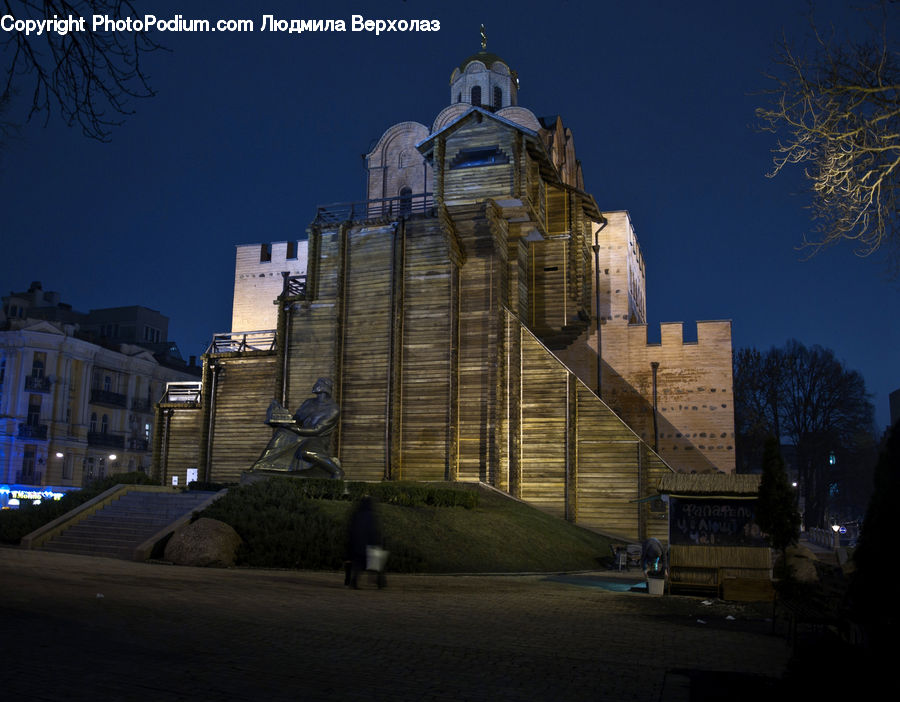 Night, Outdoors, Building, Parliament, Office Building, City, Downtown