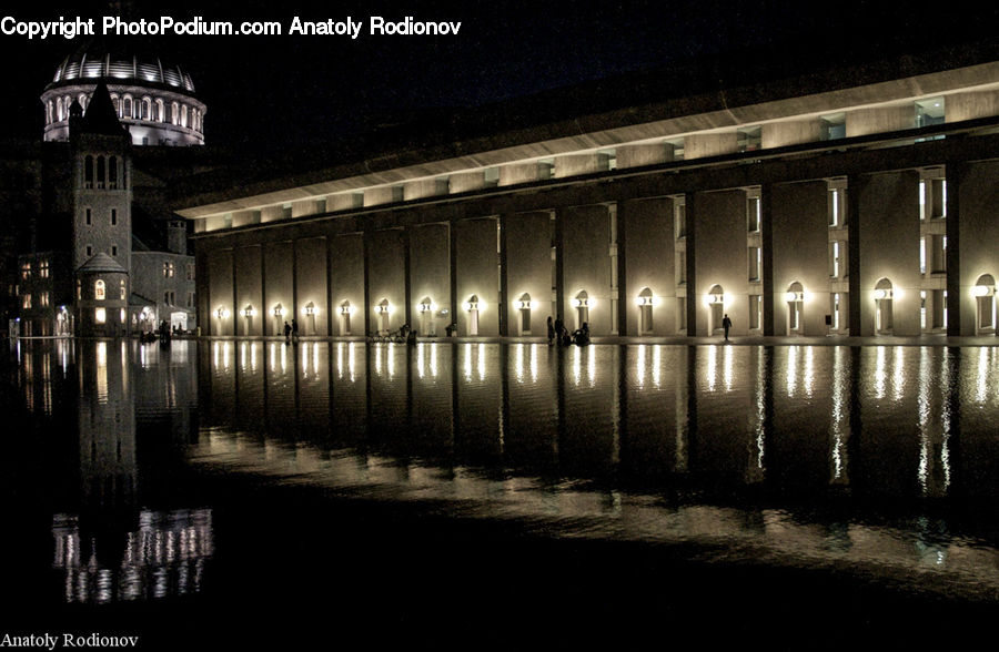 Night, Outdoors, Lighting, Building, City, Downtown, Urban