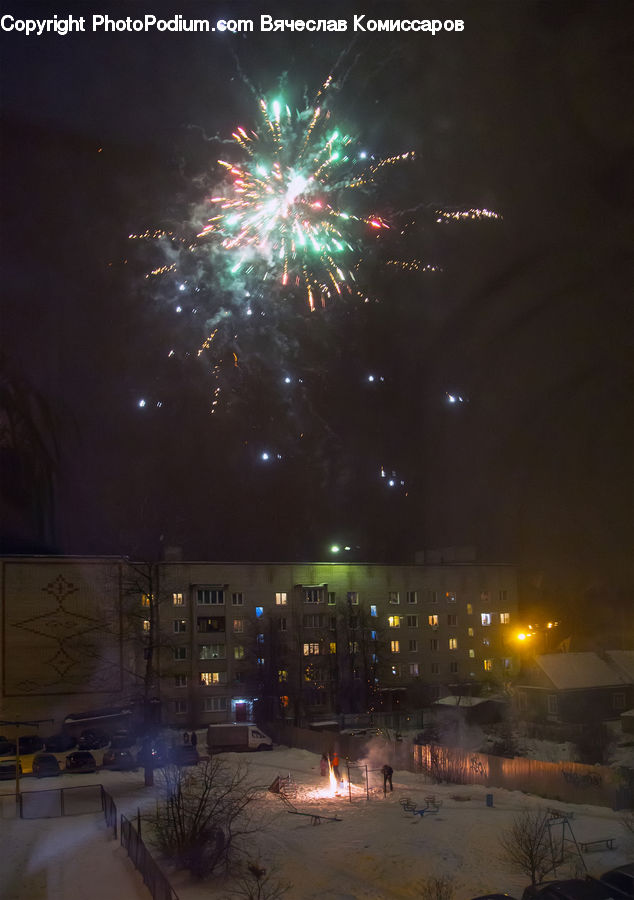 Fireworks, Night, Fire, Flame, Lighting