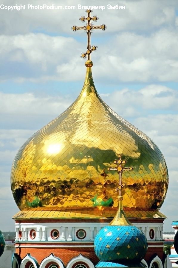 Architecture, Dome, Jar, Porcelain, Vase, Cross, Crucifix
